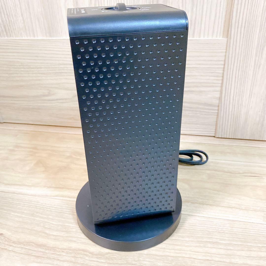 セラミックヒーター 小型 速暖 ファンヒーター 大風量 ブラック 省エネ