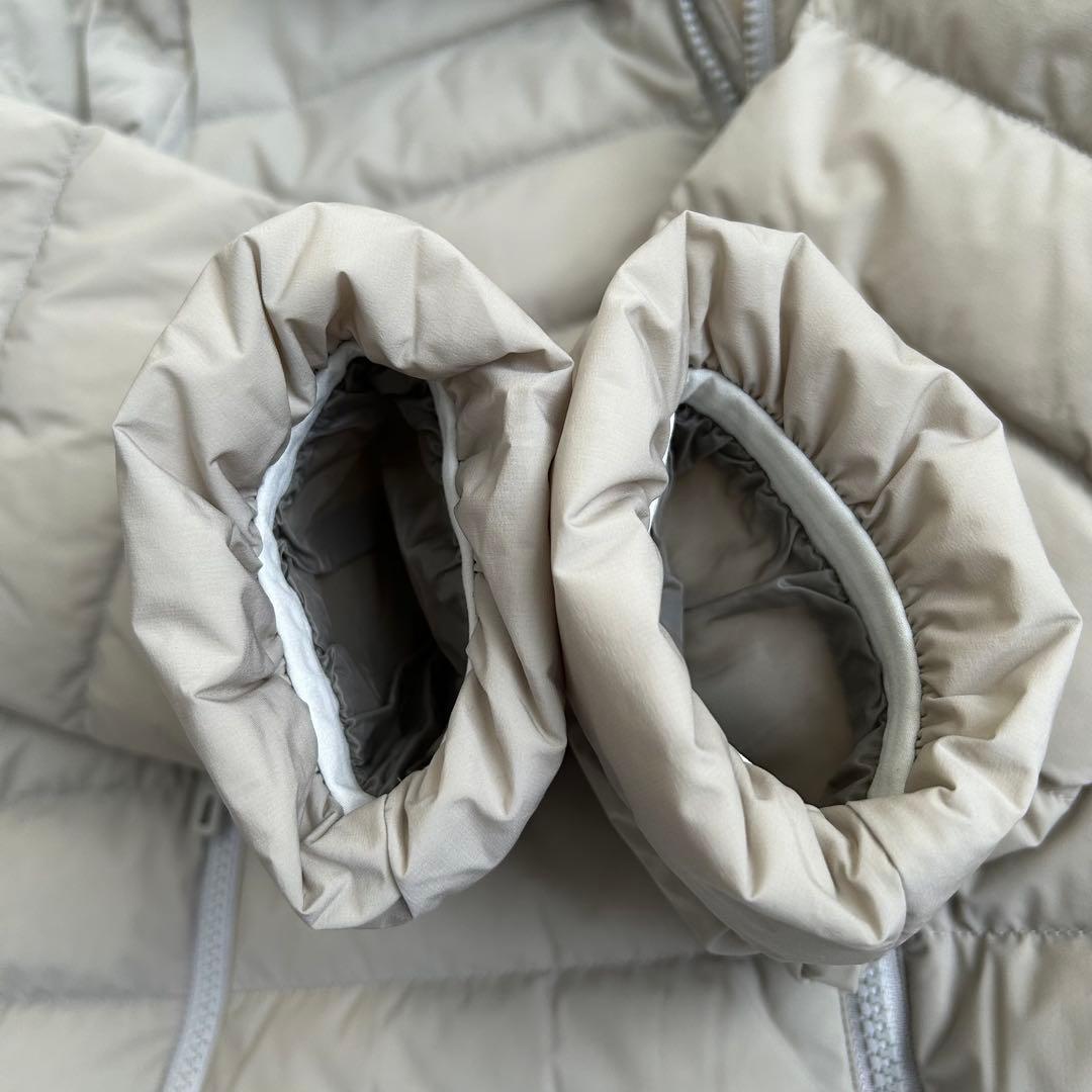 DANTONダントン ミドル丈フード付きダウンジャケットレディースベージュS