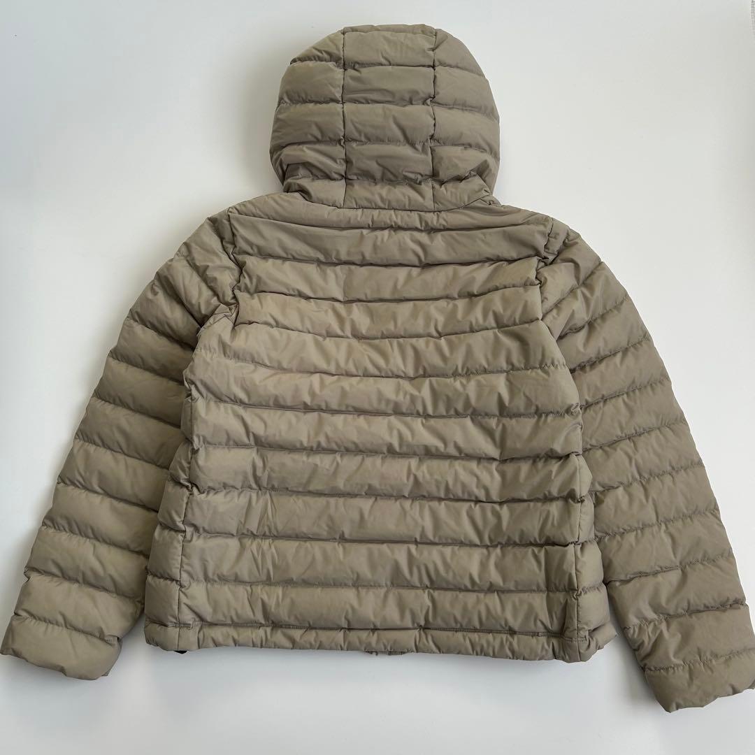 DANTONダントン ミドル丈フード付きダウンジャケットレディースベージュS