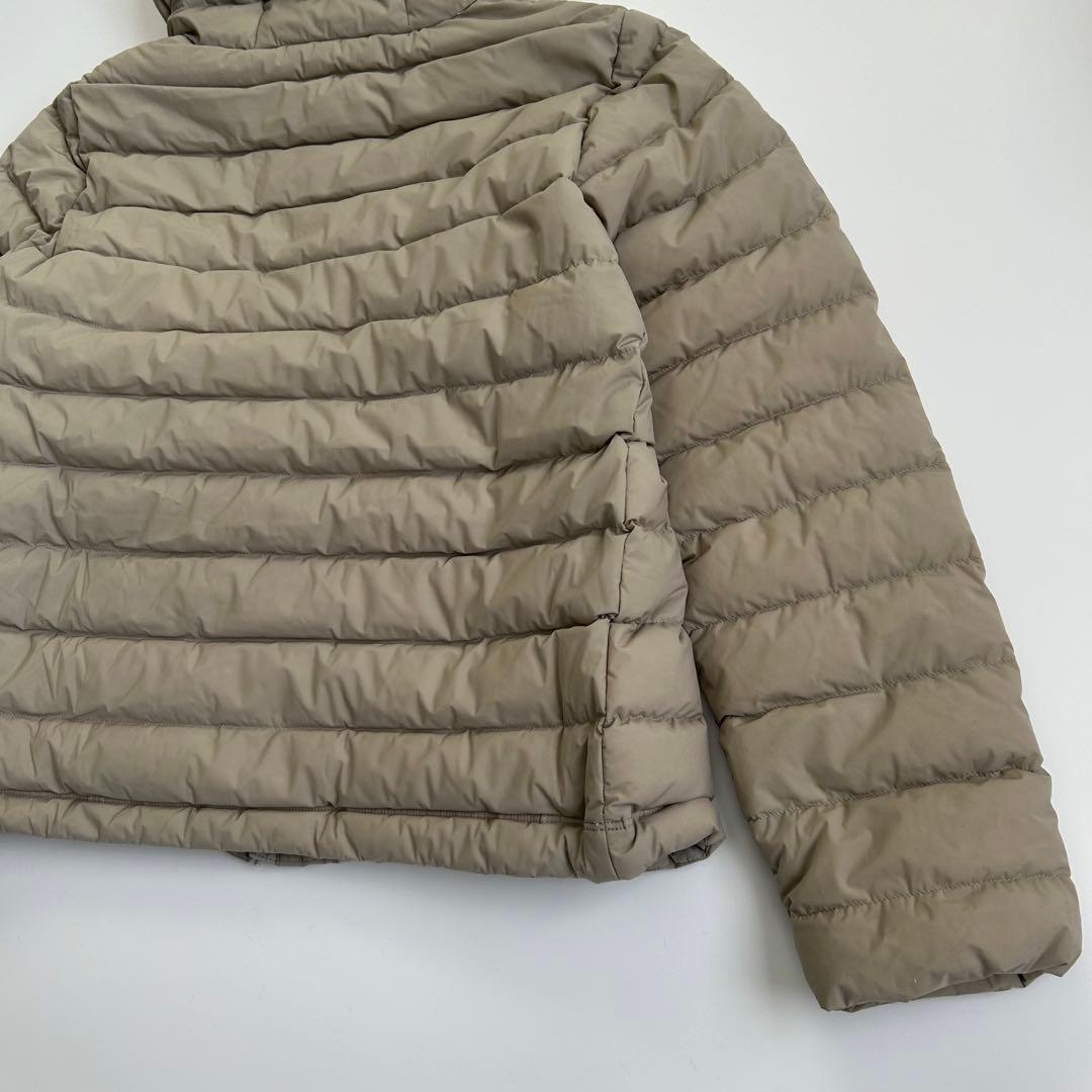 DANTONダントン ミドル丈フード付きダウンジャケットレディースベージュS