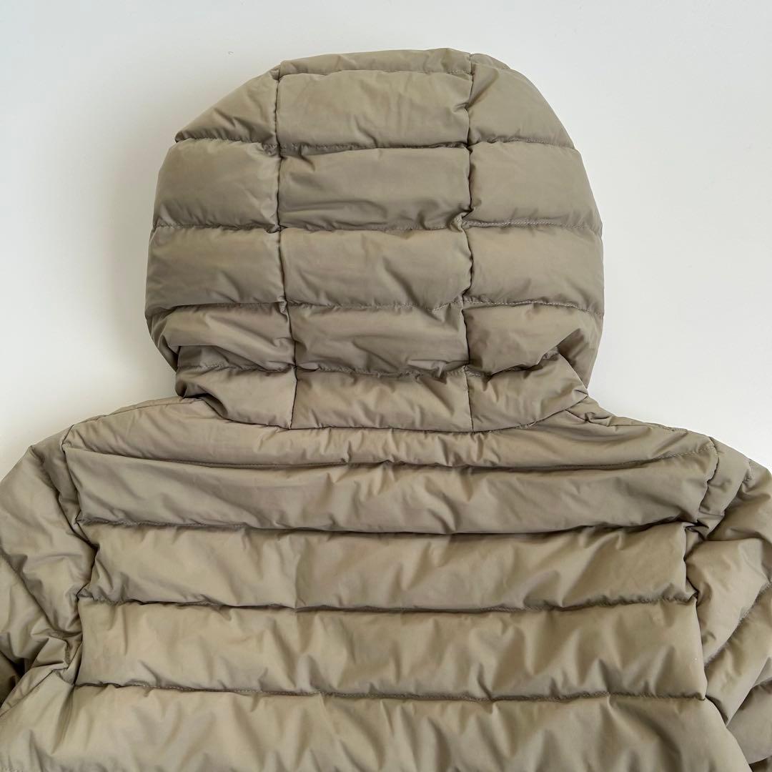 DANTONダントン ミドル丈フード付きダウンジャケットレディースベージュS