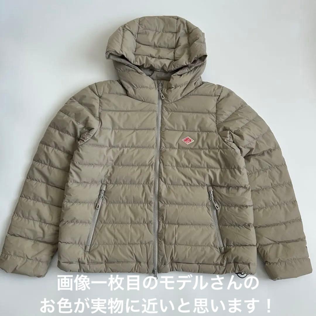 DANTONダントン ミドル丈フード付きダウンジャケットレディースベージュS