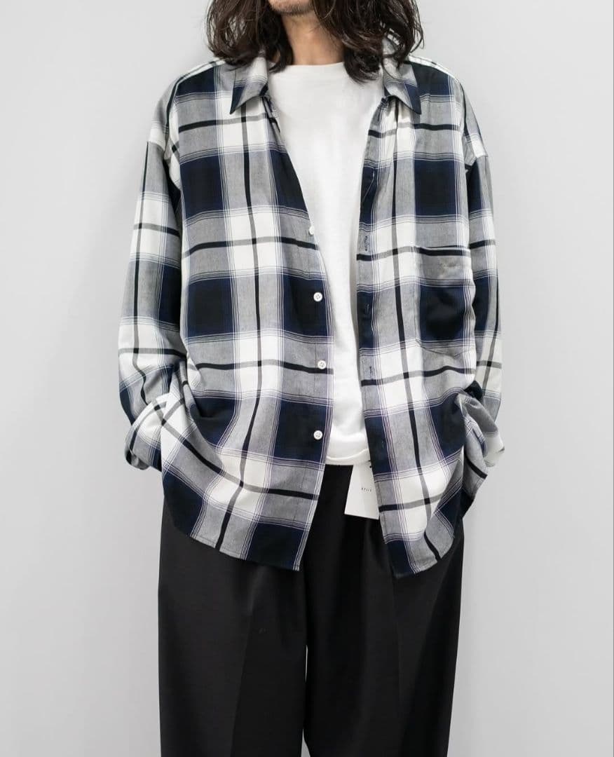 Afiit CHECK SHIRT BLUE サイズ1 25SS