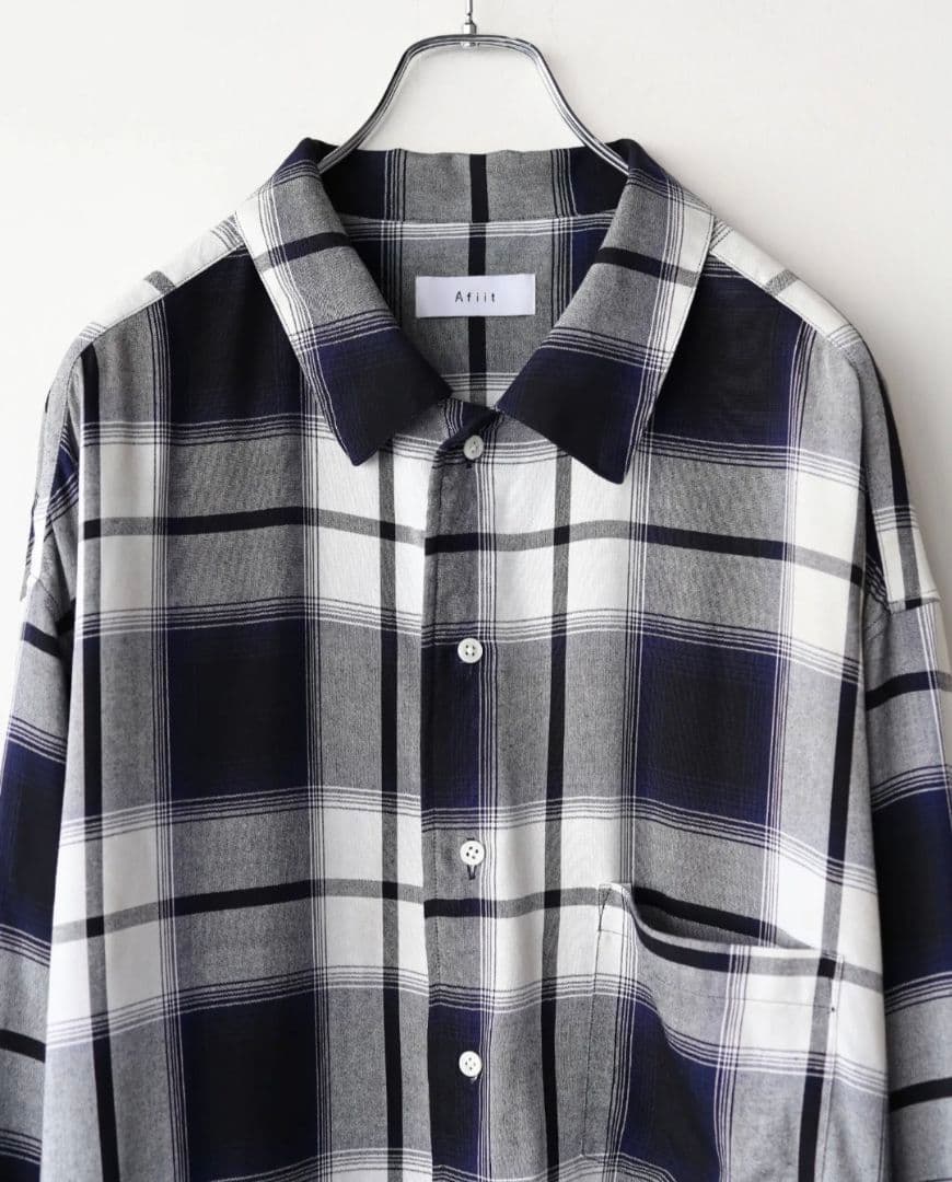 Afiit CHECK SHIRT BLUE サイズ1 25SS