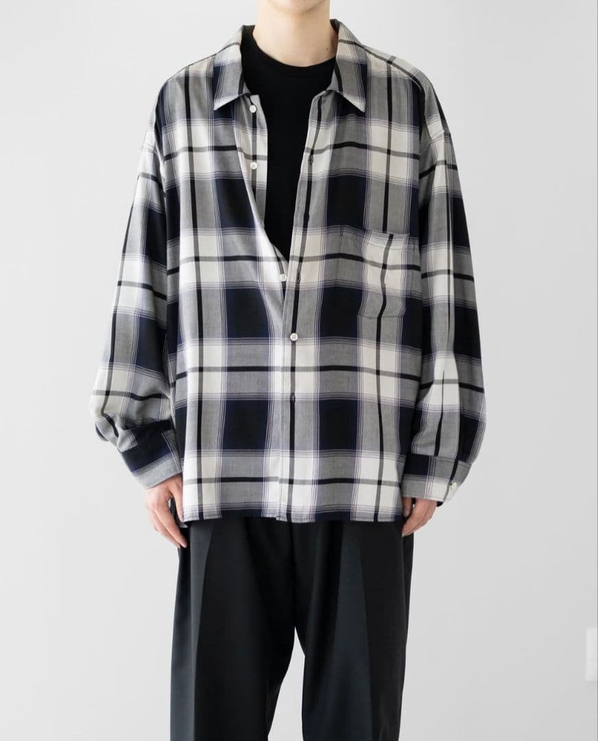 Afiit CHECK SHIRT BLUE サイズ1 25SS