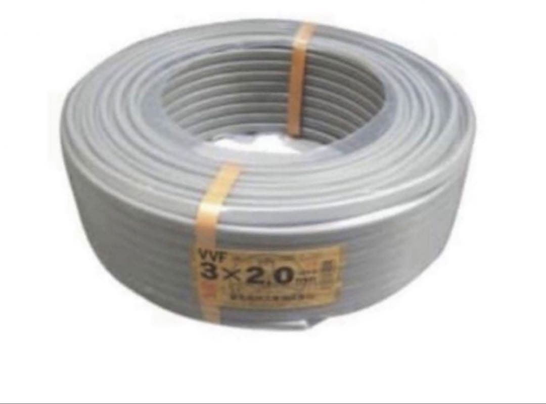 vvf3×2.0mm vvfケーブル 即発送　新品未使用　黒白赤