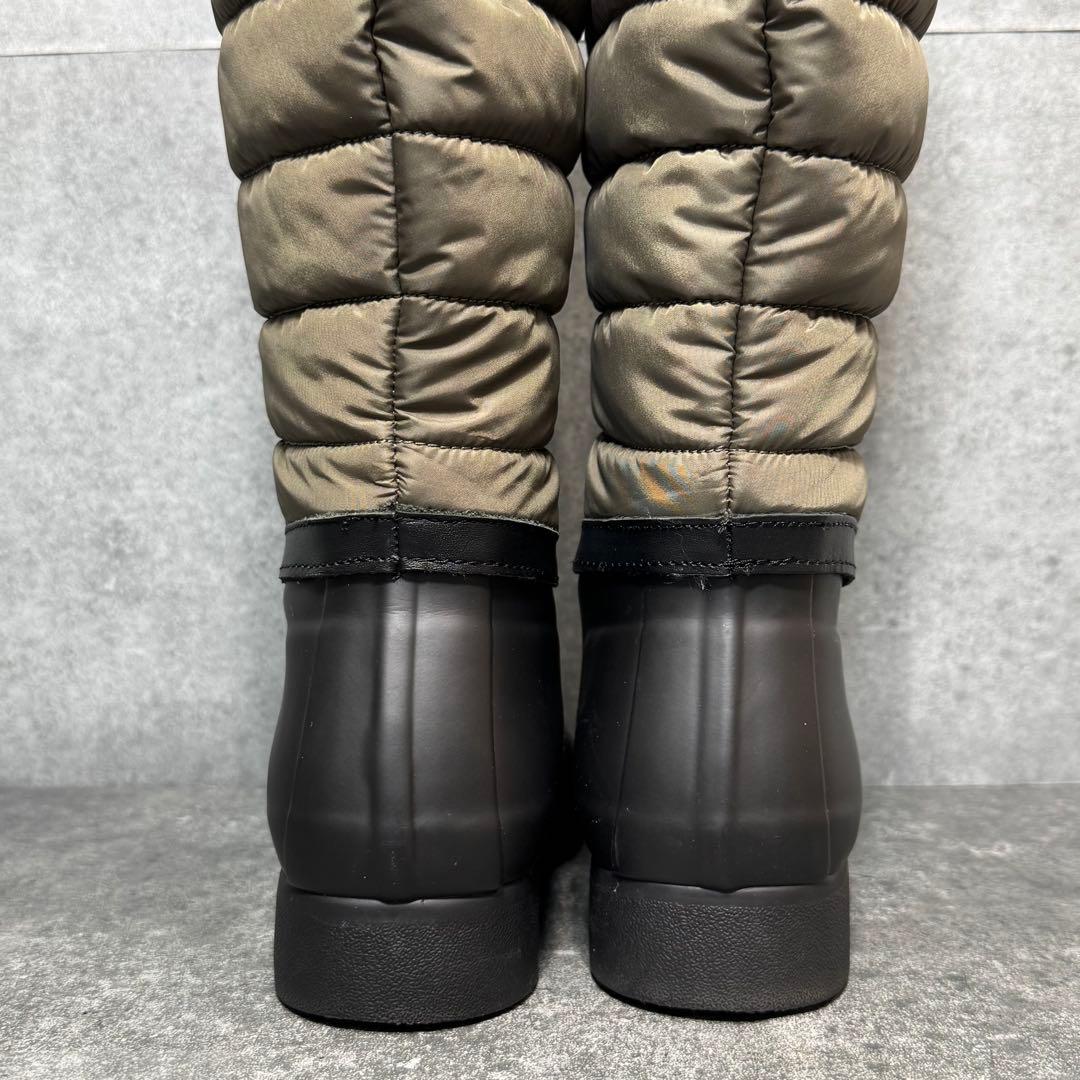 【新品】HUNTER オリーブ スノーキルティング ブーツ ナイロン 22cm