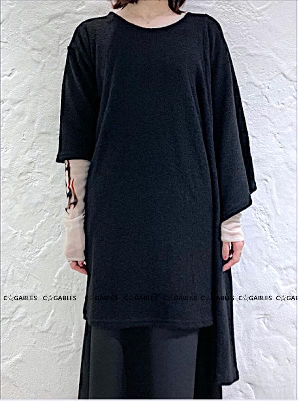 LIMI feu リミフゥ　アシンメトリー　変形　2WAYニット　ヨウジヤマモト