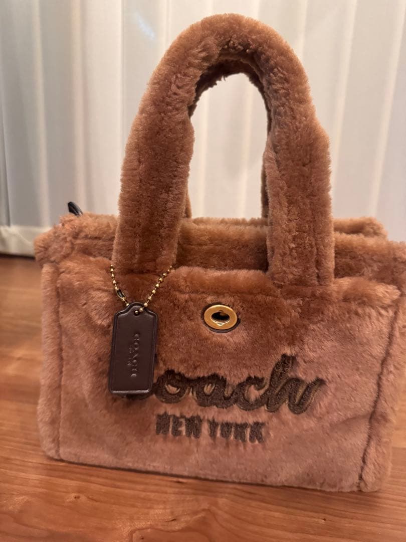 コーチ大人気　ファーバッグ　極美品