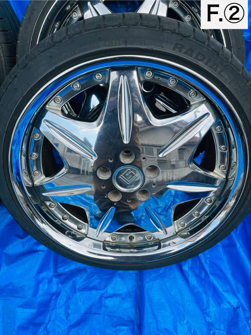 K*G様 WORK ワーク LS207 19インチ 深リム クロームメッキ 4本