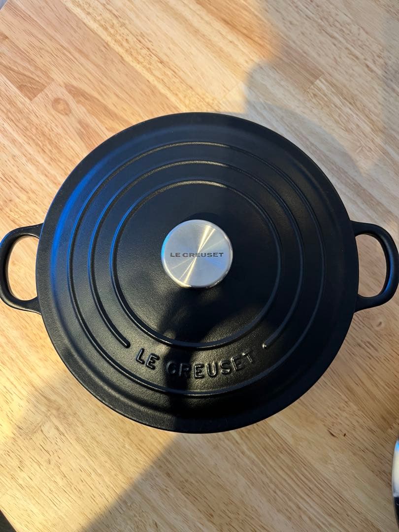 LE CREUSET 両手鍋 24cm ステンレス蒸し器付き