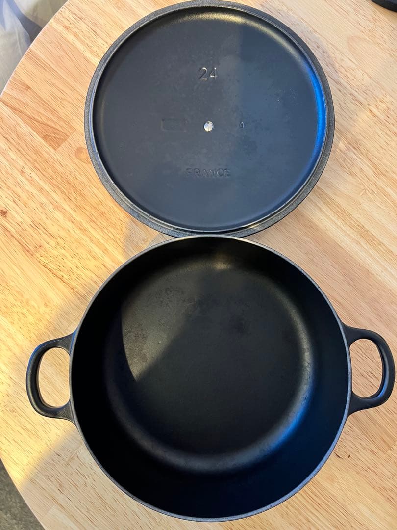 LE CREUSET 両手鍋 24cm ステンレス蒸し器付き