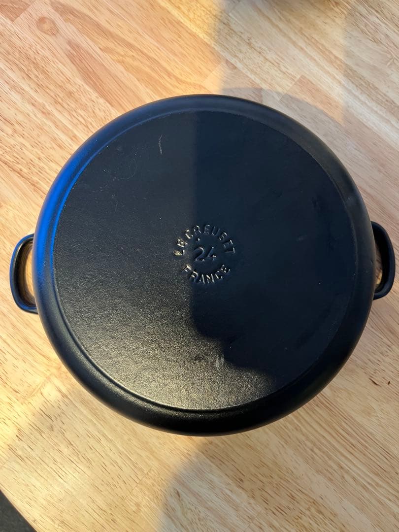 LE CREUSET 両手鍋 24cm ステンレス蒸し器付き