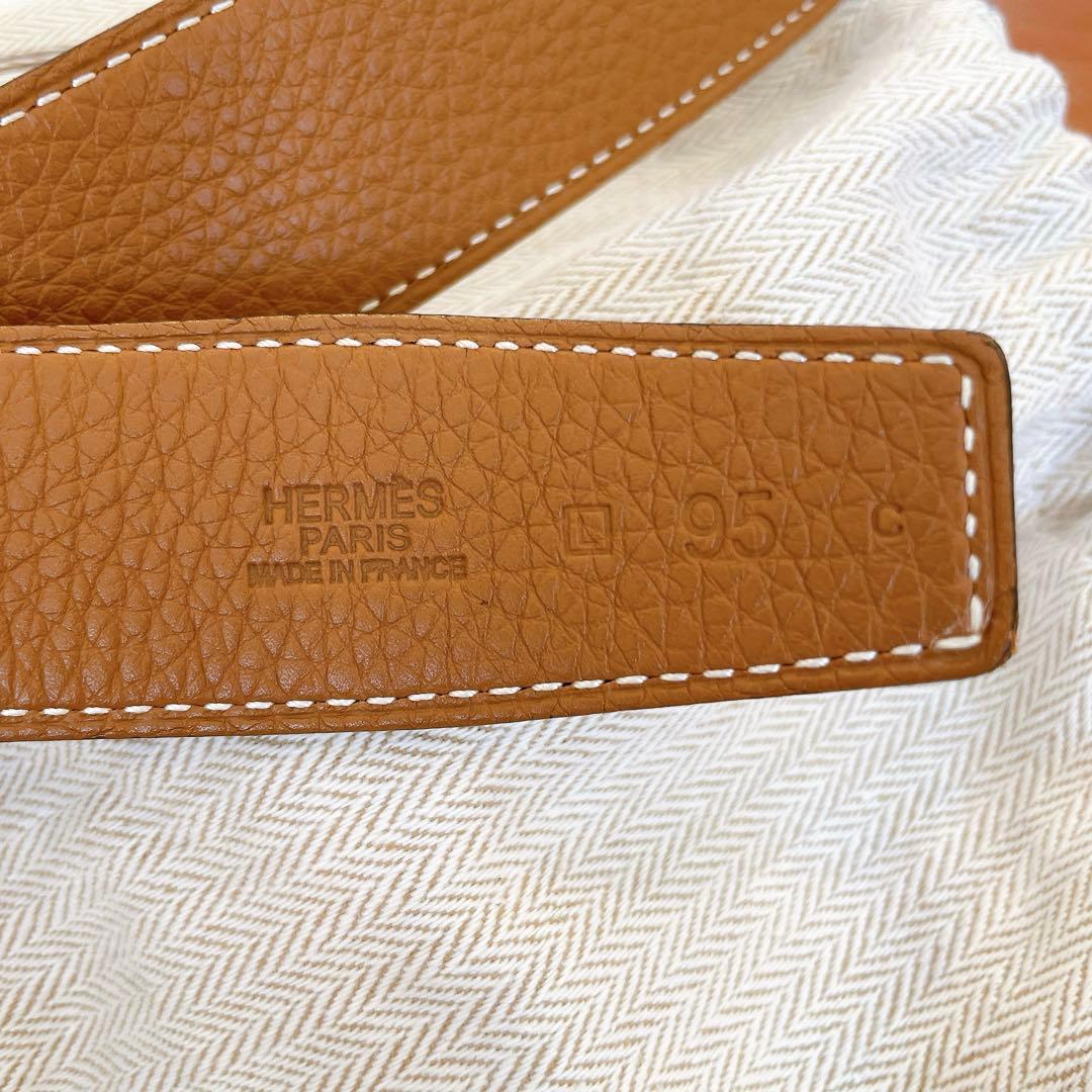 ☆極美品☆HERMES エルメス　ベルト　メンズ　リバーシブル　黒×茶