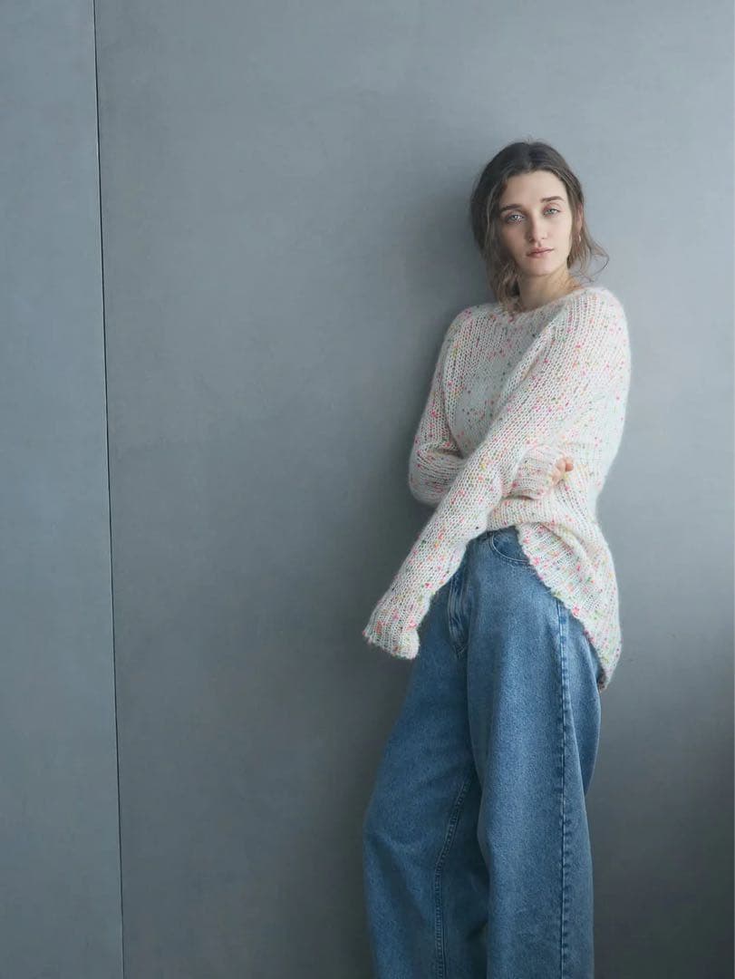 シーニュ cygne カラフルポンポンニット