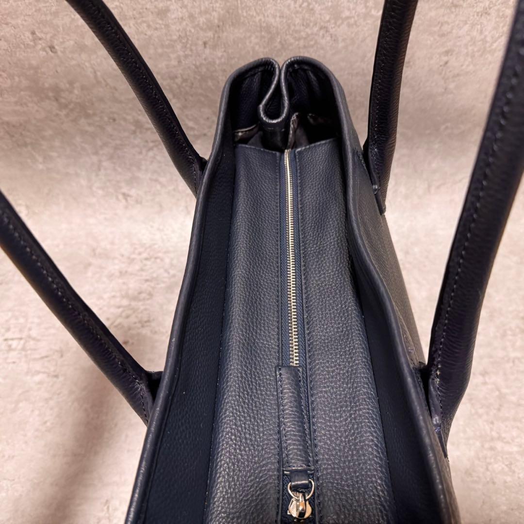 美品 バーニーズニューヨーク トートバッグ シボ革 レザー A4◎ビジネスバッグ