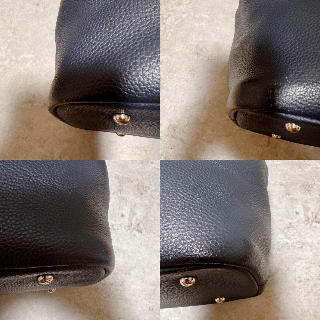 美品 バーニーズニューヨーク トートバッグ シボ革 レザー A4◎ビジネスバッグ