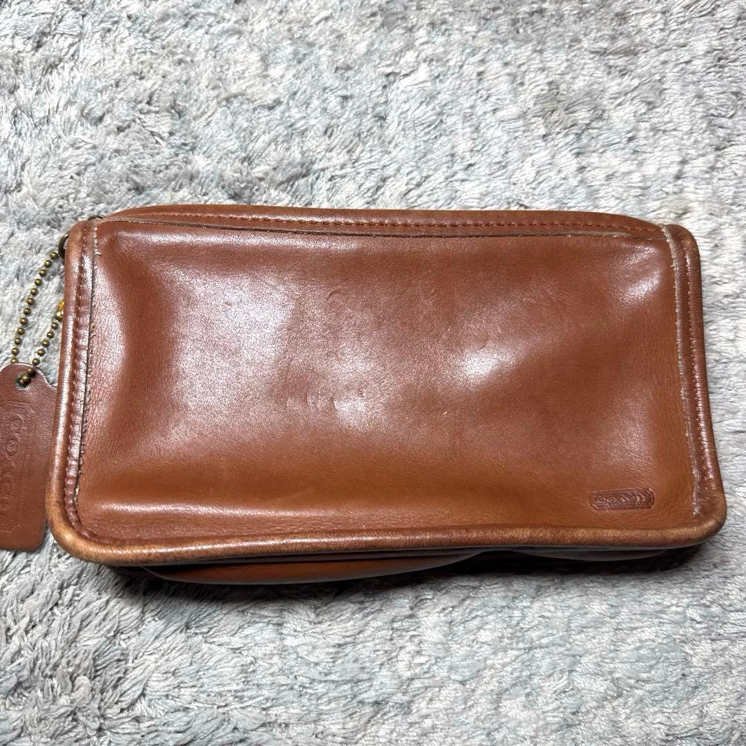 COACH コーチ オールドコーチ ポーチ 小物入れ 本革 レザー ブラウン