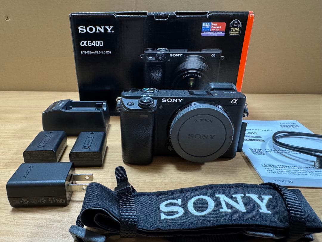 【値下げ】SONY α6400 本体、純正バッテリー2個、純正充電器