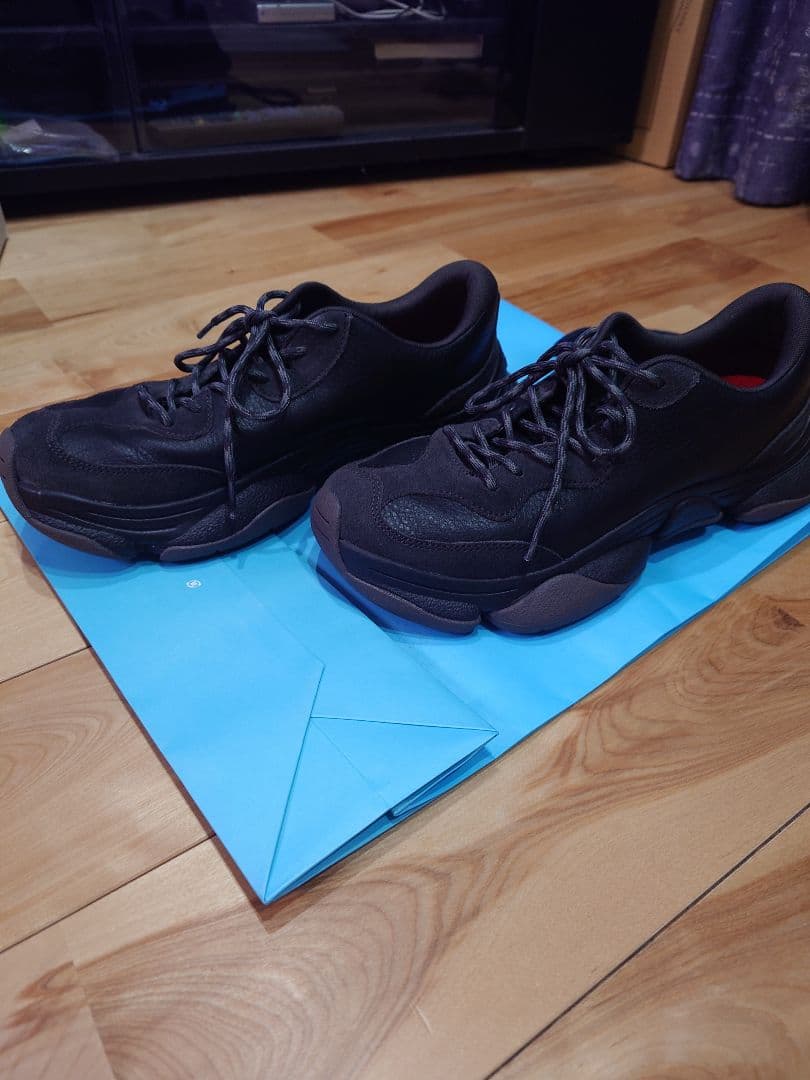 カドカワ　中古：CAMPER カーストツー レザースニーカー メンズ 黒