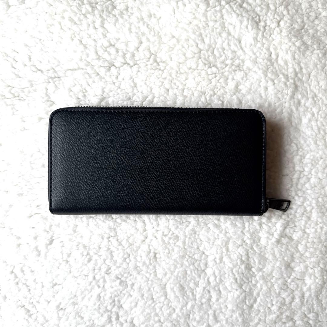 リンク様 COACH メンズ長財布 ブラック F74977