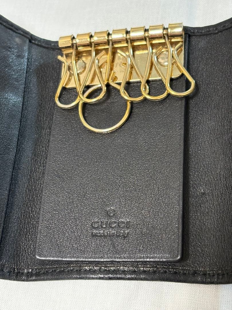 【値下げ中‼️】GUCCI☆ブラックレザー☆キーケース