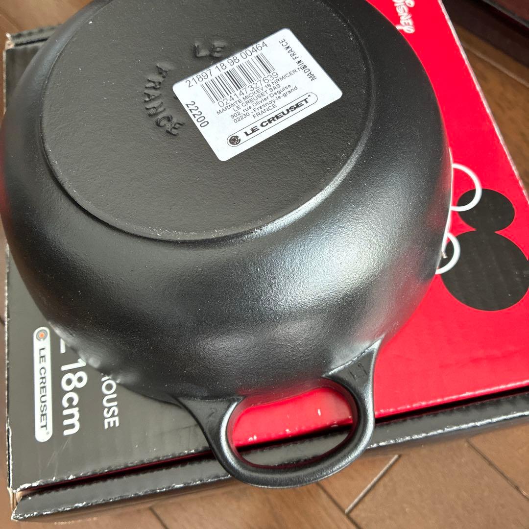 ★おまけ付き★ル・クルーゼ　ミッキーマウス マルミット 18cm【新品・未使用】