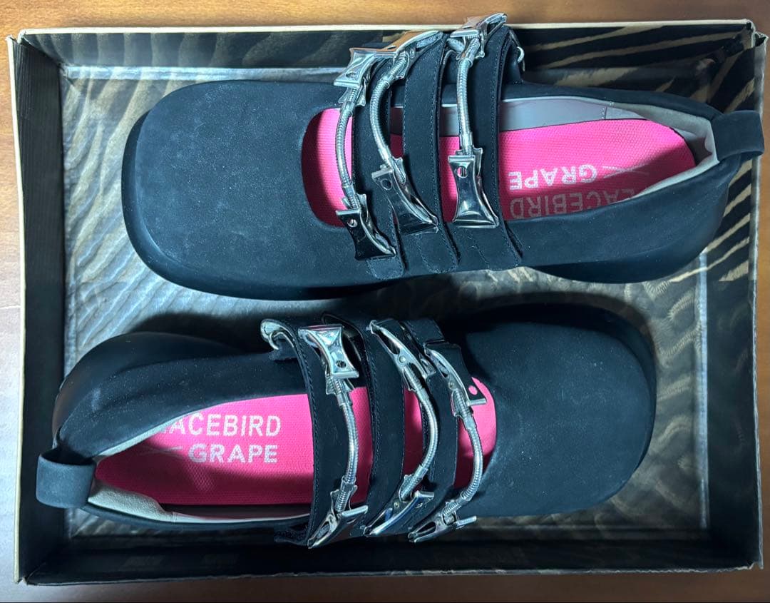PEACEBIRD GRAPE ブラックサンダル　靴