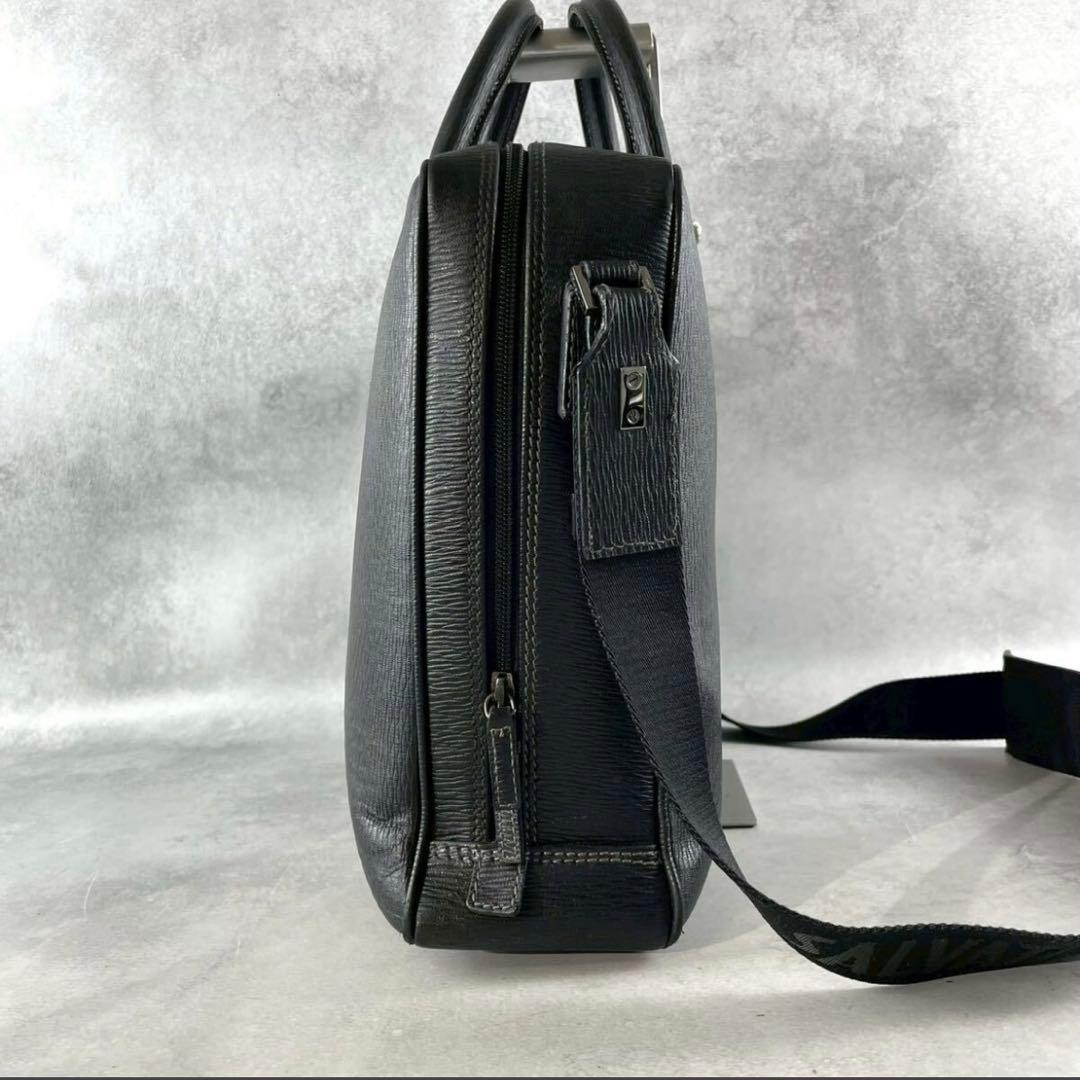 【美品】フェラガモ トートバッグ 2way ロゴ レザー 黒 大容量