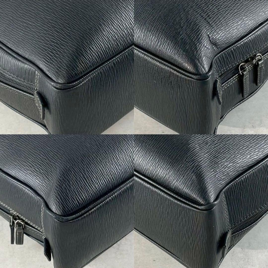 【美品】フェラガモ トートバッグ 2way ロゴ レザー 黒 大容量