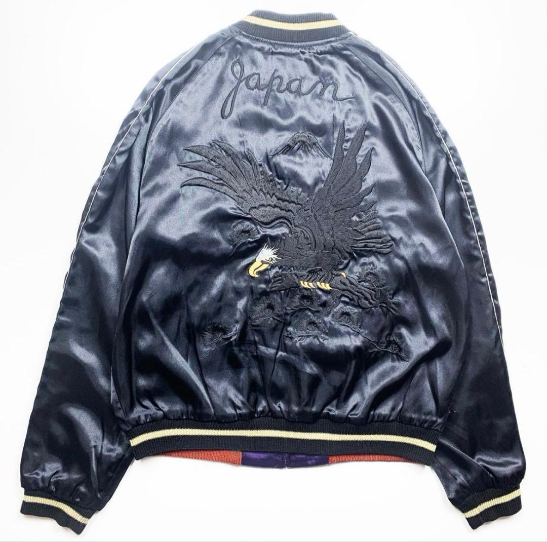 【両面最高】スカジャン鷲虎龍　テーラー　東洋エンタープライズ　刺繍M◆ビンテージ