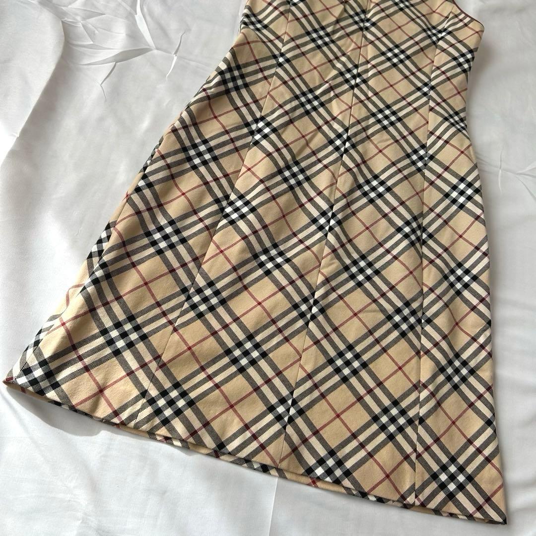 バーバリー ブルーレーベル ノースリーブ ワンピース ノバチェック ホースロゴ