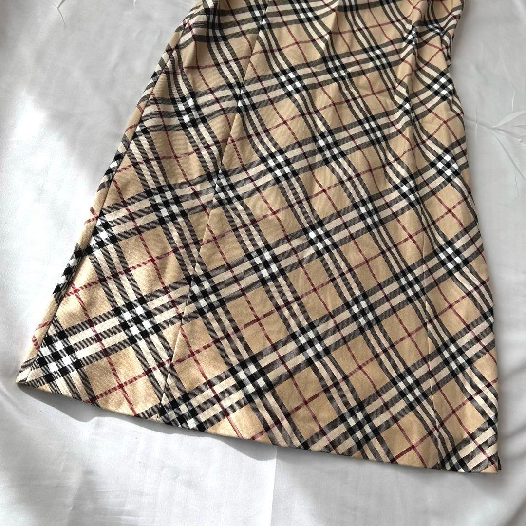 バーバリー ブルーレーベル ノースリーブ ワンピース ノバチェック ホースロゴ