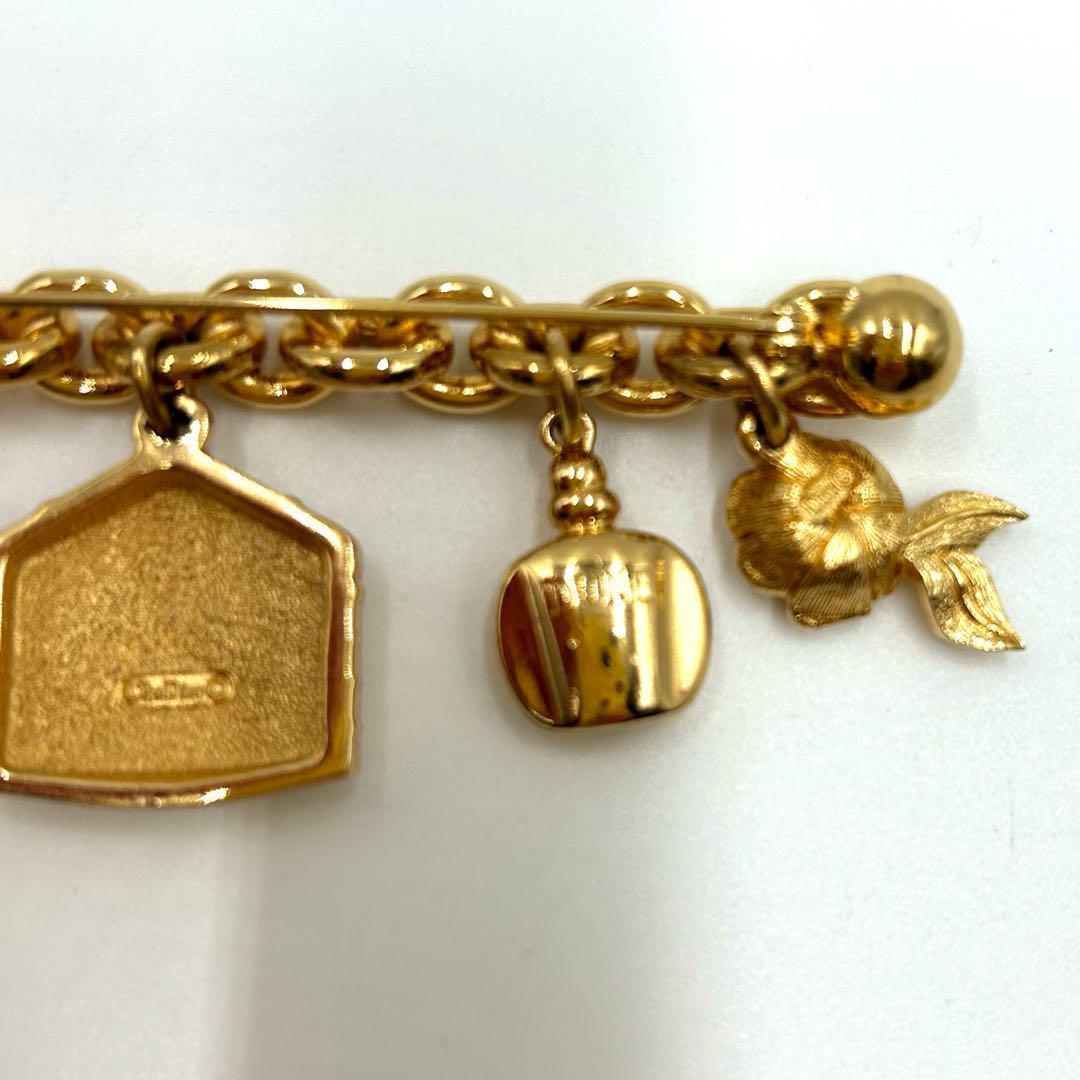 【美品】Christian Dior クリスチャンディオール　ブローチ　ゴールド