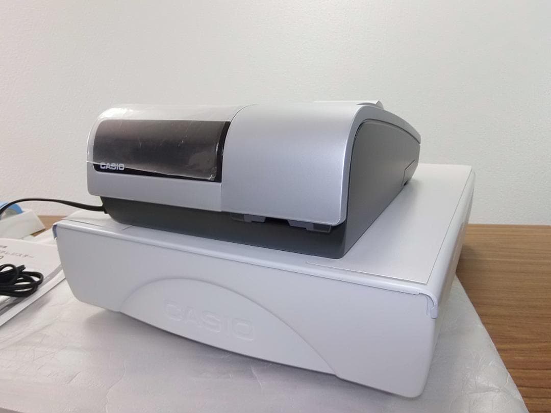 ほぼ新品119店名ロゴ設定無料カシオTE-400インボイスレジスターSDカード