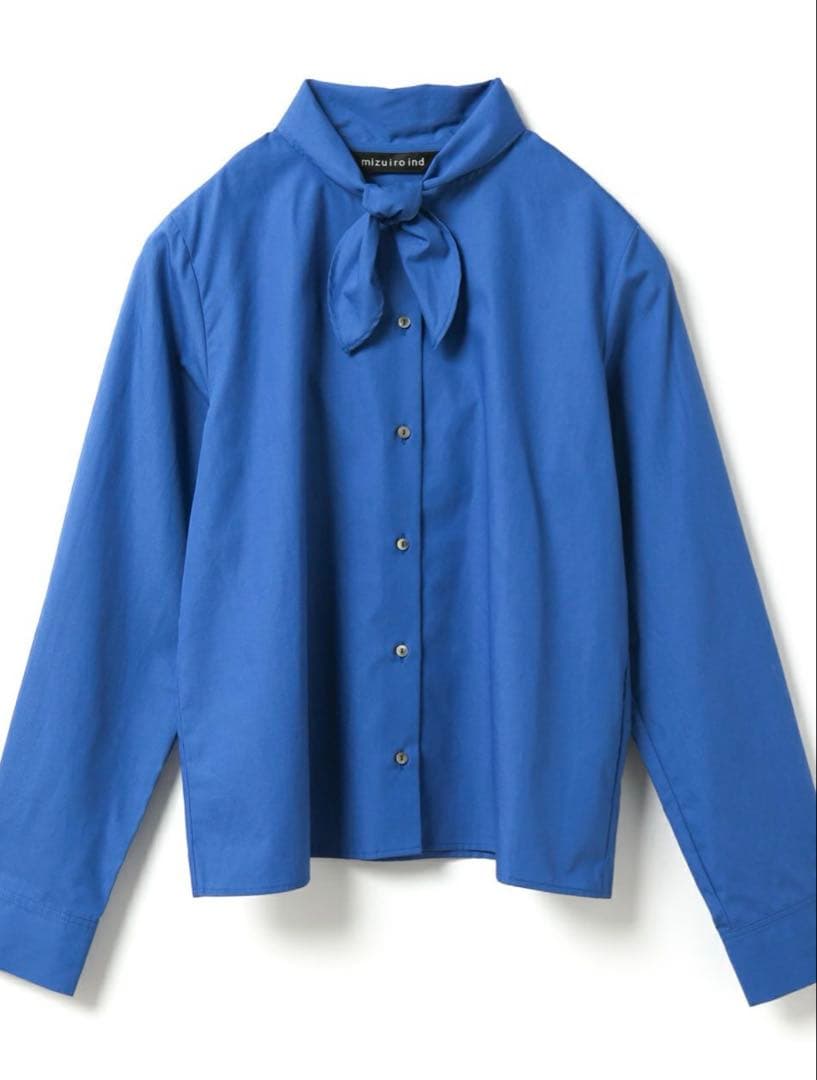 ミズイロインド　リボンタイブラウス　今季新品