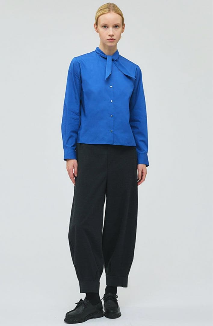 ミズイロインド　リボンタイブラウス　今季新品