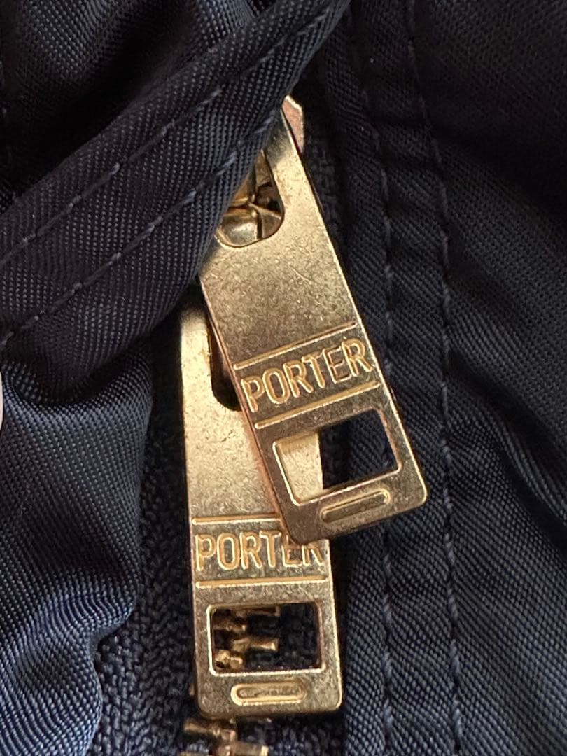 【超美品】ポーター　タンカー　ウエストバック　アイアンブルー