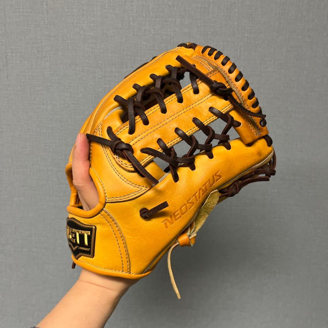 1018 ZETT ネオステイタス 型抜群 美品 即戦力 硬式 内野手用グローブ