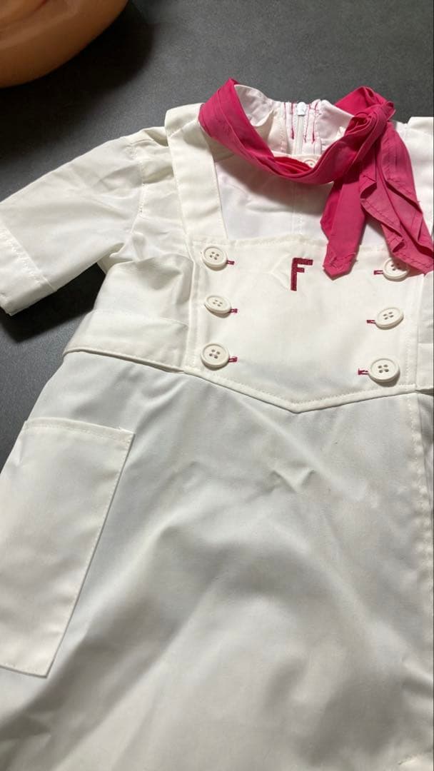 110cm店頭ペコちゃん人形の衣装☆不二家スタッフユニフォーム☆定番☆美品