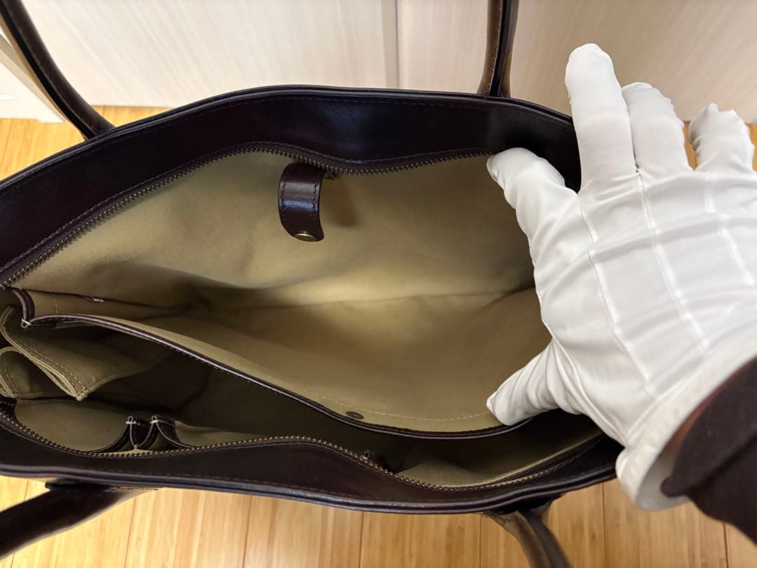 極美品　マザーハウス アンティーク キャリア トート　アンティークブラウン