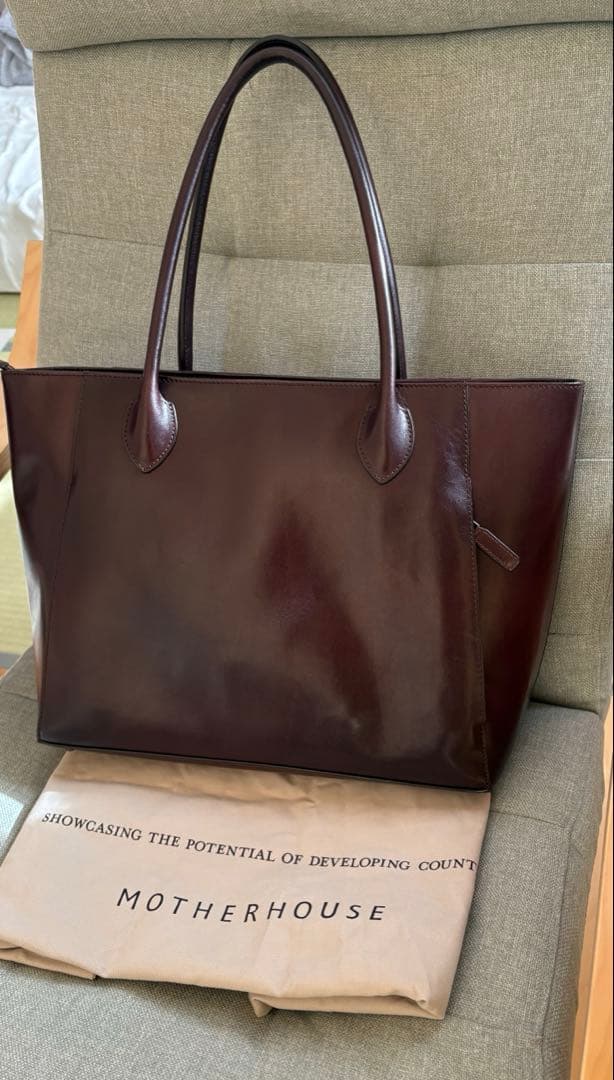 極美品　マザーハウス アンティーク キャリア トート　アンティークブラウン