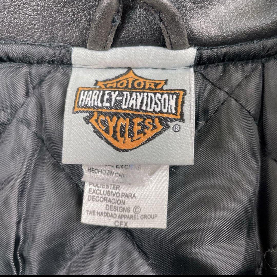 ハーレーダビットソン レザー　ジャケット ダブル キルティング