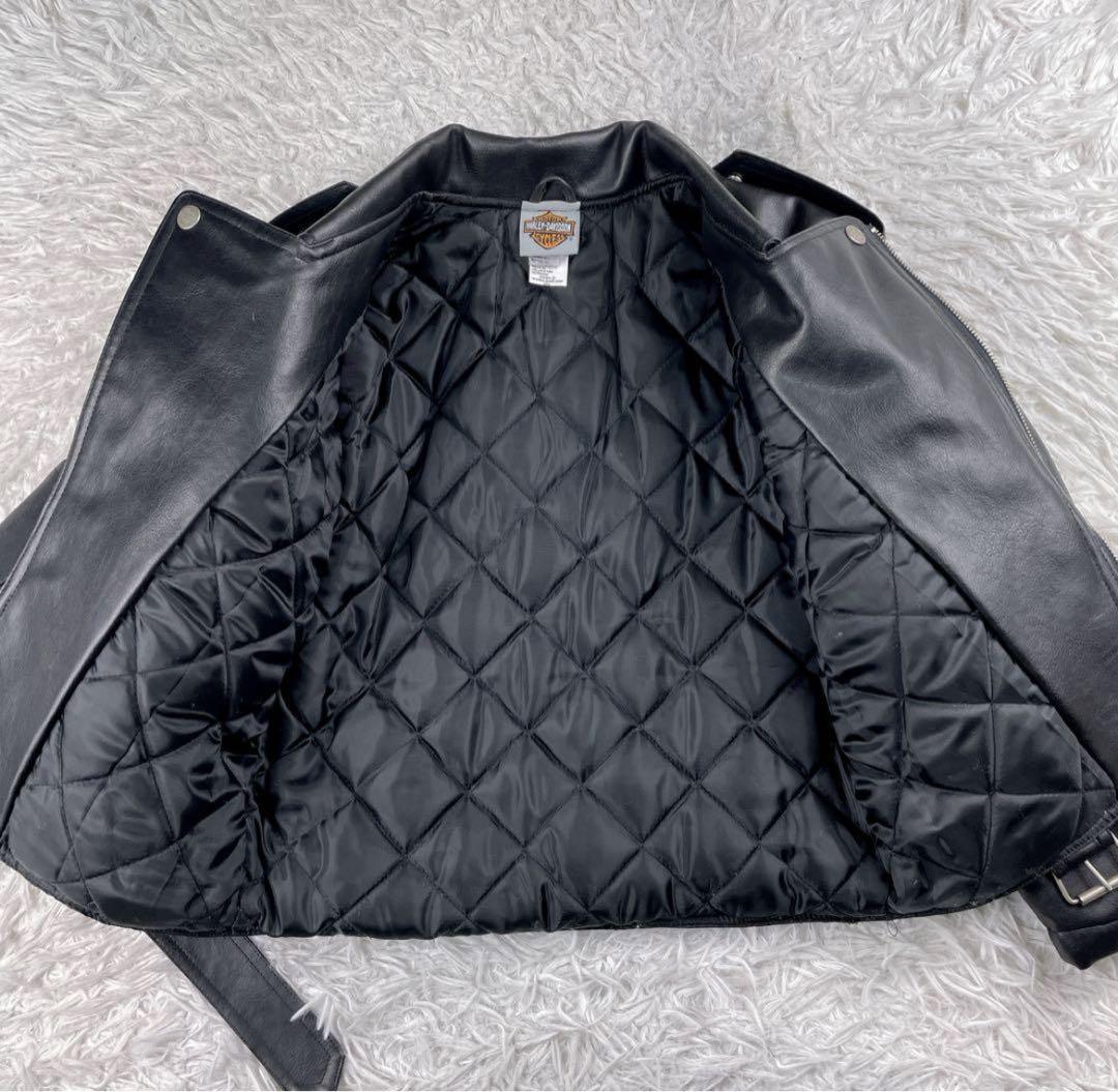 ハーレーダビットソン レザー　ジャケット ダブル キルティング