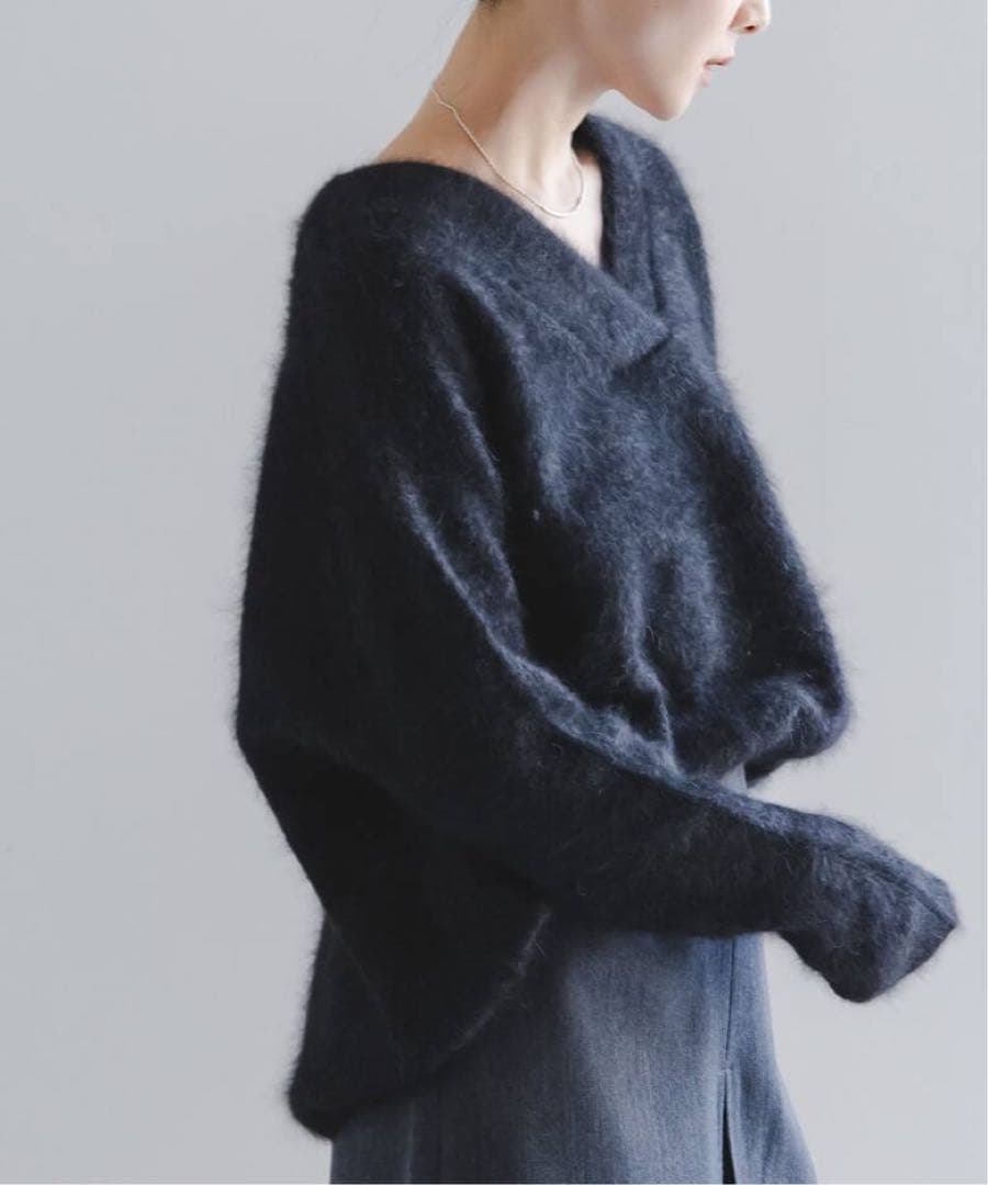 NOBLE ファーニットVネックプルオーバー