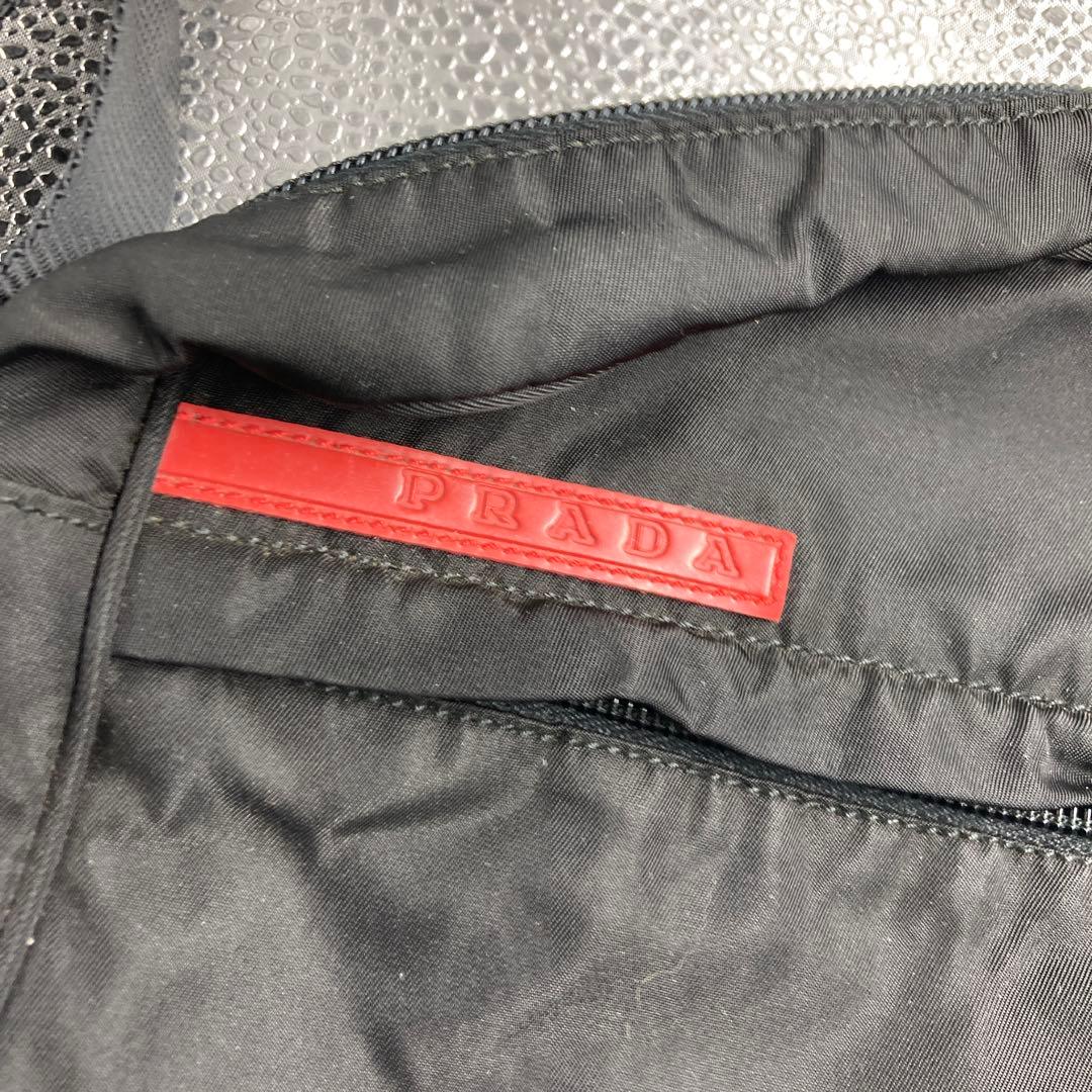 【A-112】PRADA ブラック ナイロン ショルダーバッグ