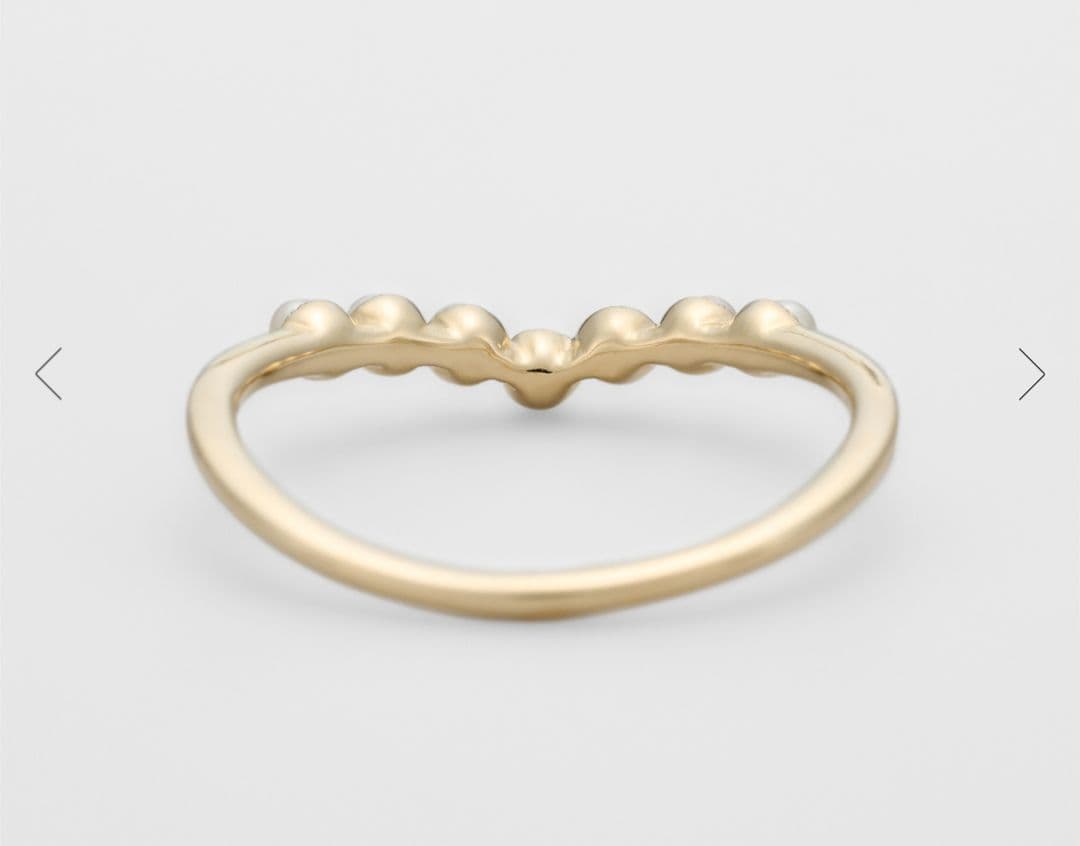 agete/アガット K10ゴールド パールリング 15号→17号へサイズ直し品