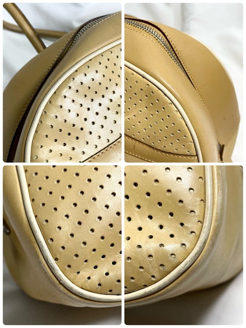 PRADA パンチング ボーリング バッグ チャーム 南京錠 大容量 多機能 黄