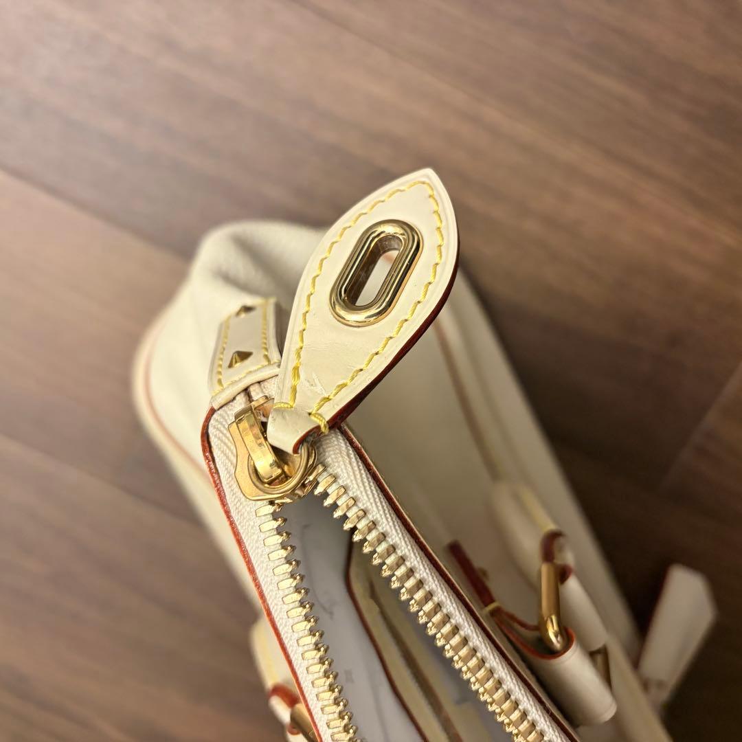 ルイヴィトン スハリ アンジェニューPM ハンドバッグ 白 本革 スタッズ 希少