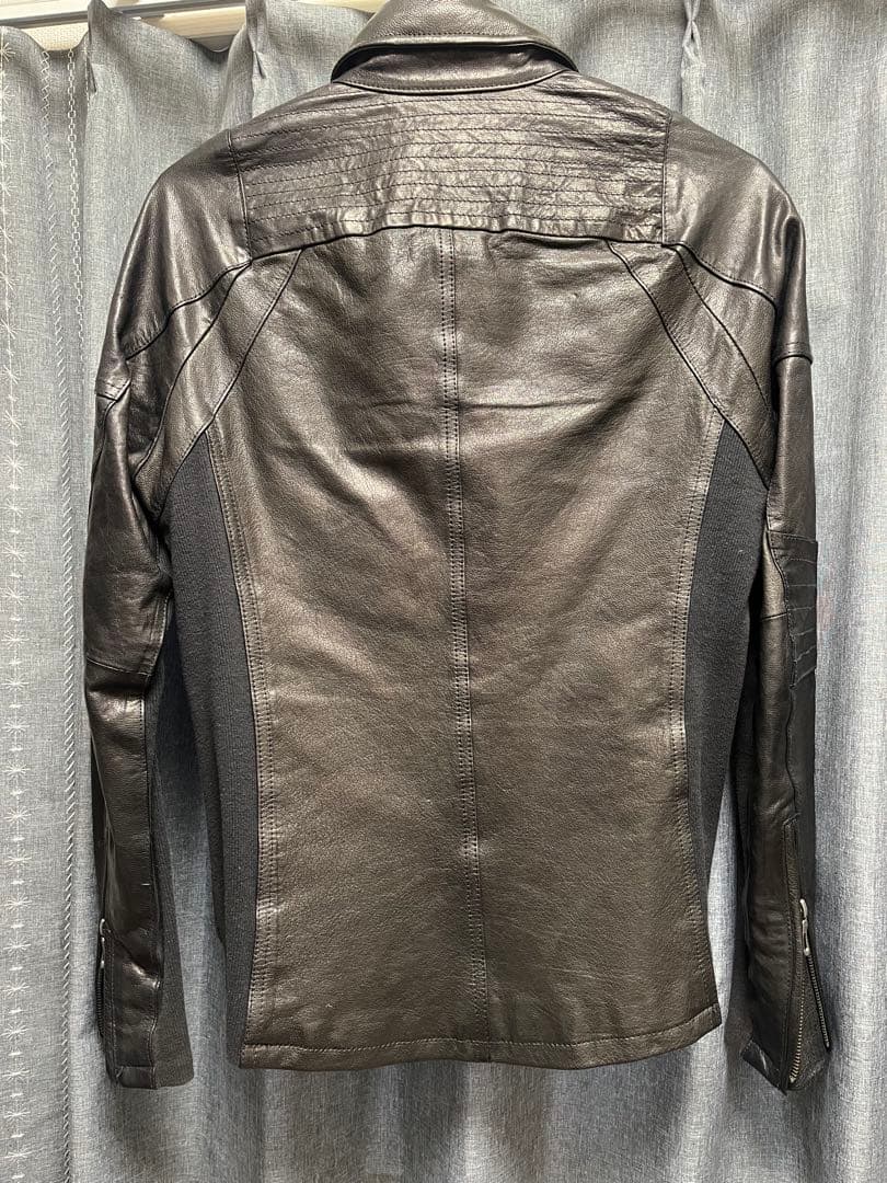 5351 HOMMES レザーライダース　ブラック